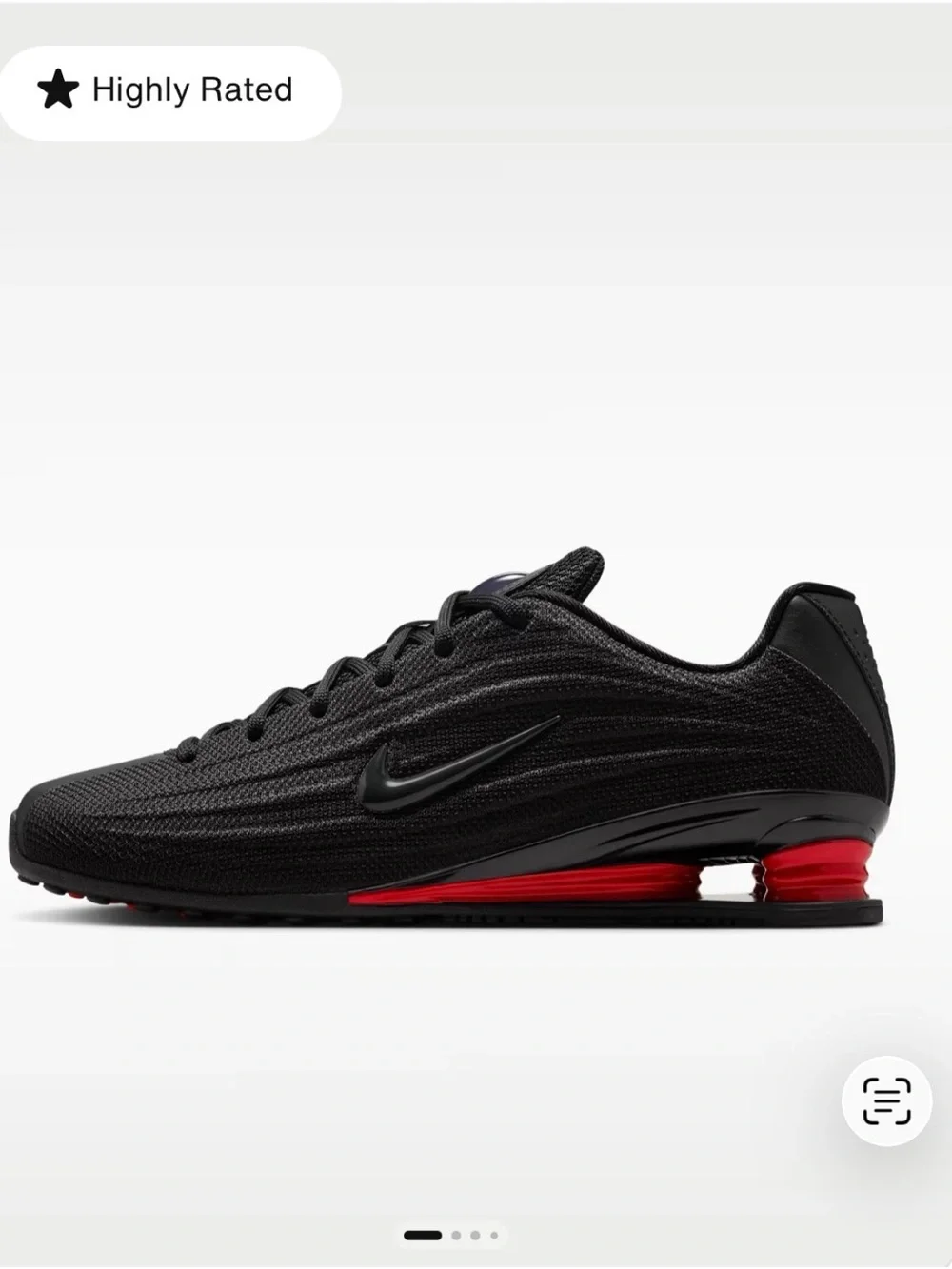 Nike Women’s Black Sneakers with Red Heel Accent